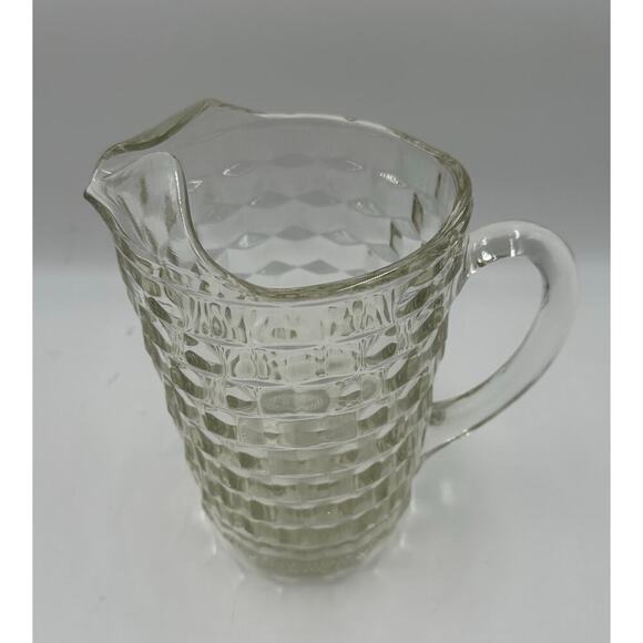 Vintage American Fostoria Cubist Square Cut Water Pitcher Heavy 52 Ounce - Picture 3 of 5